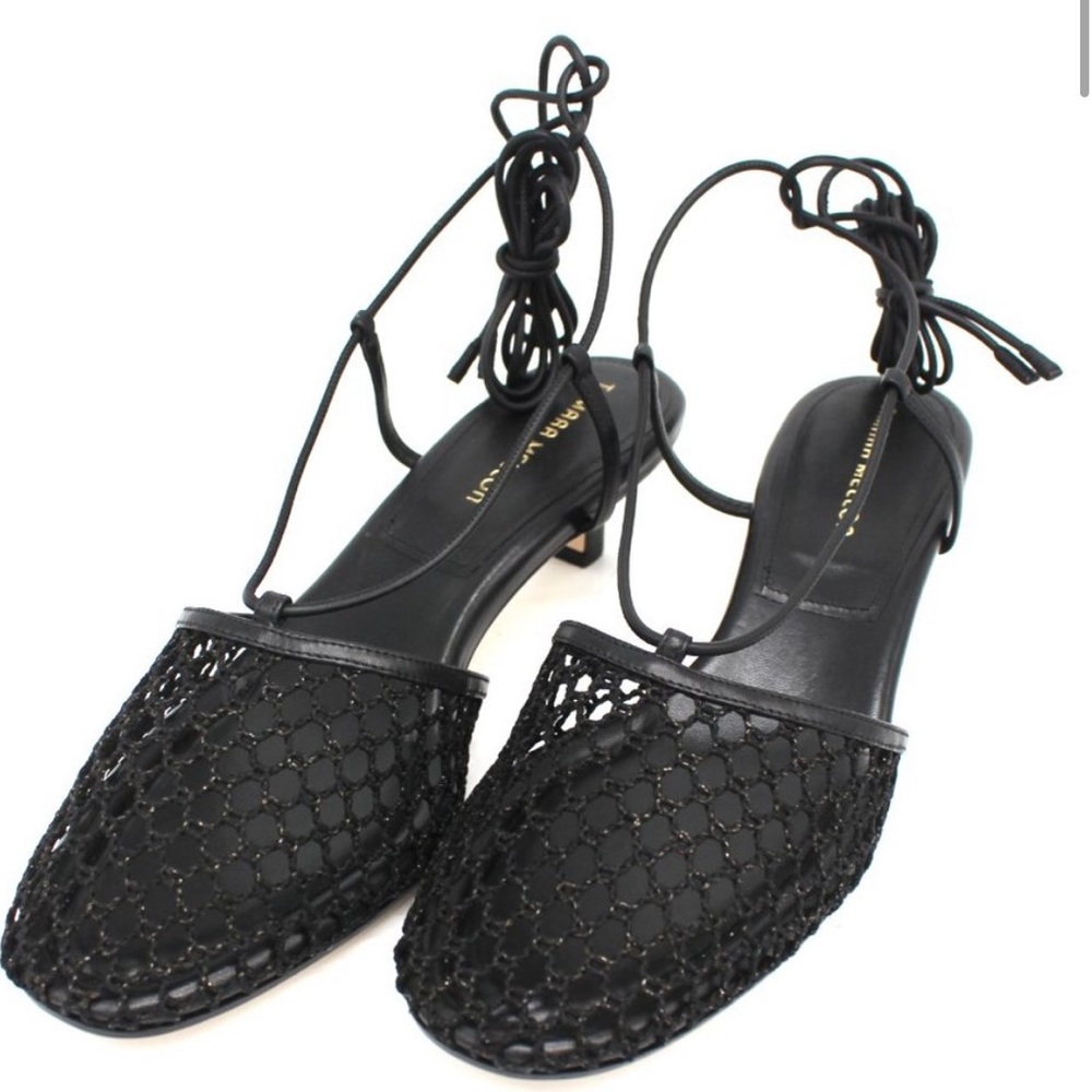 Tamara Mellon New World 40 Fabric
Sparkle Leather Ankle Tie Strap Heels 40.5
NEW